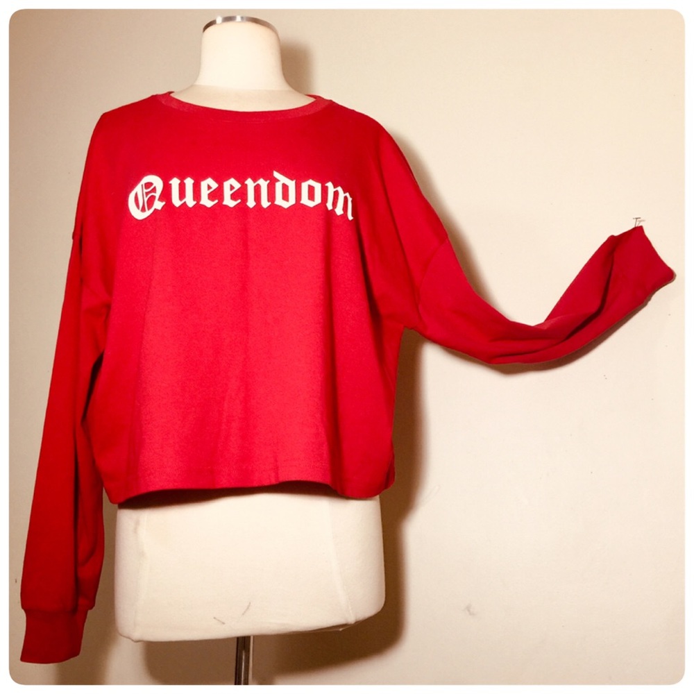 🌺🌼🌸FOREVER 21  “QUEENDOM” CROP TOP NWT Sz 2X